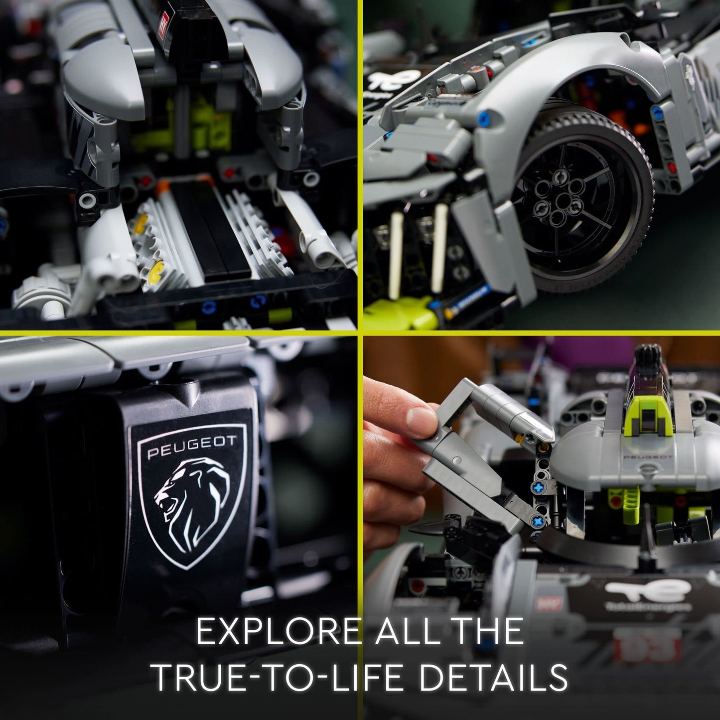 LEGO Technic Peugeot 9X8 24H Le Mans Hybrid Hypercar (42156) – 1:10 Model Kit