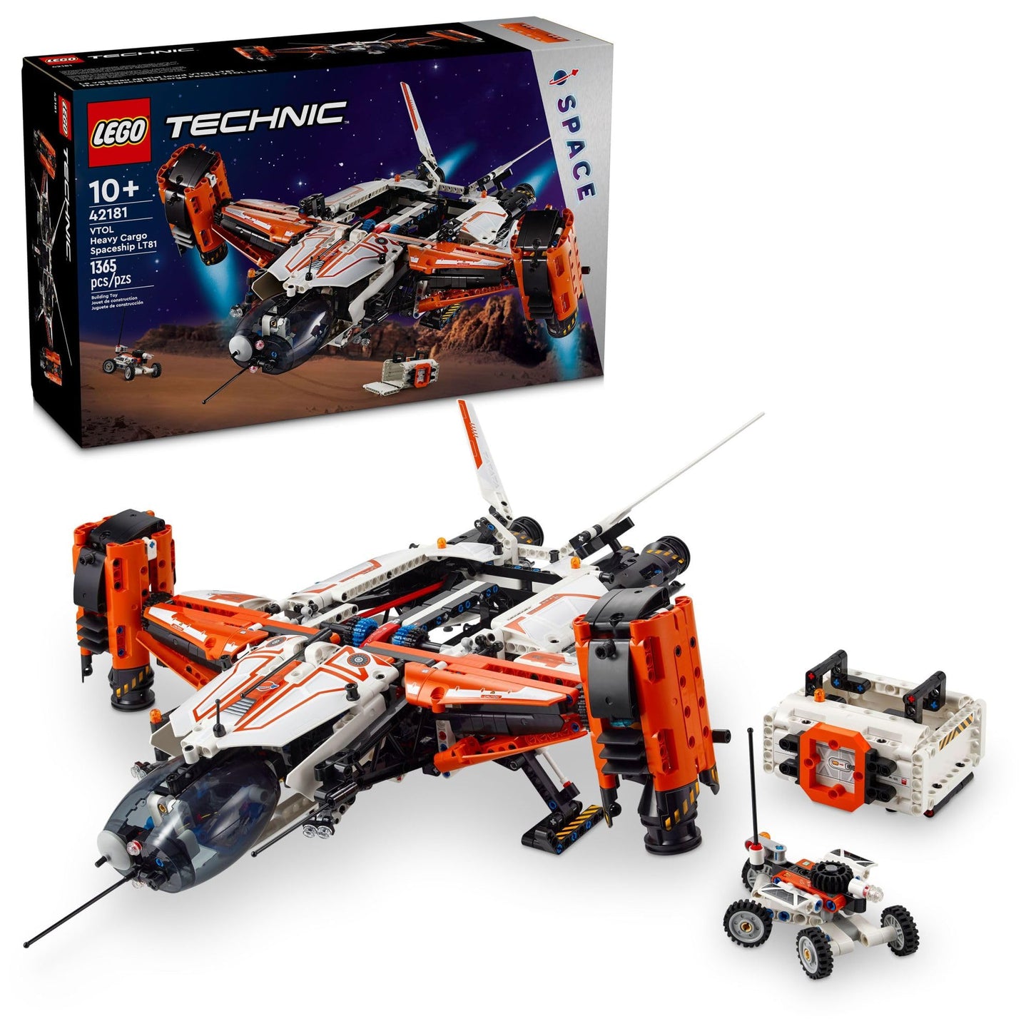 LEGO Technic VTOL Heavy Cargo Spaceship LT81 (42181) – Space Themed Building Toy for 10+