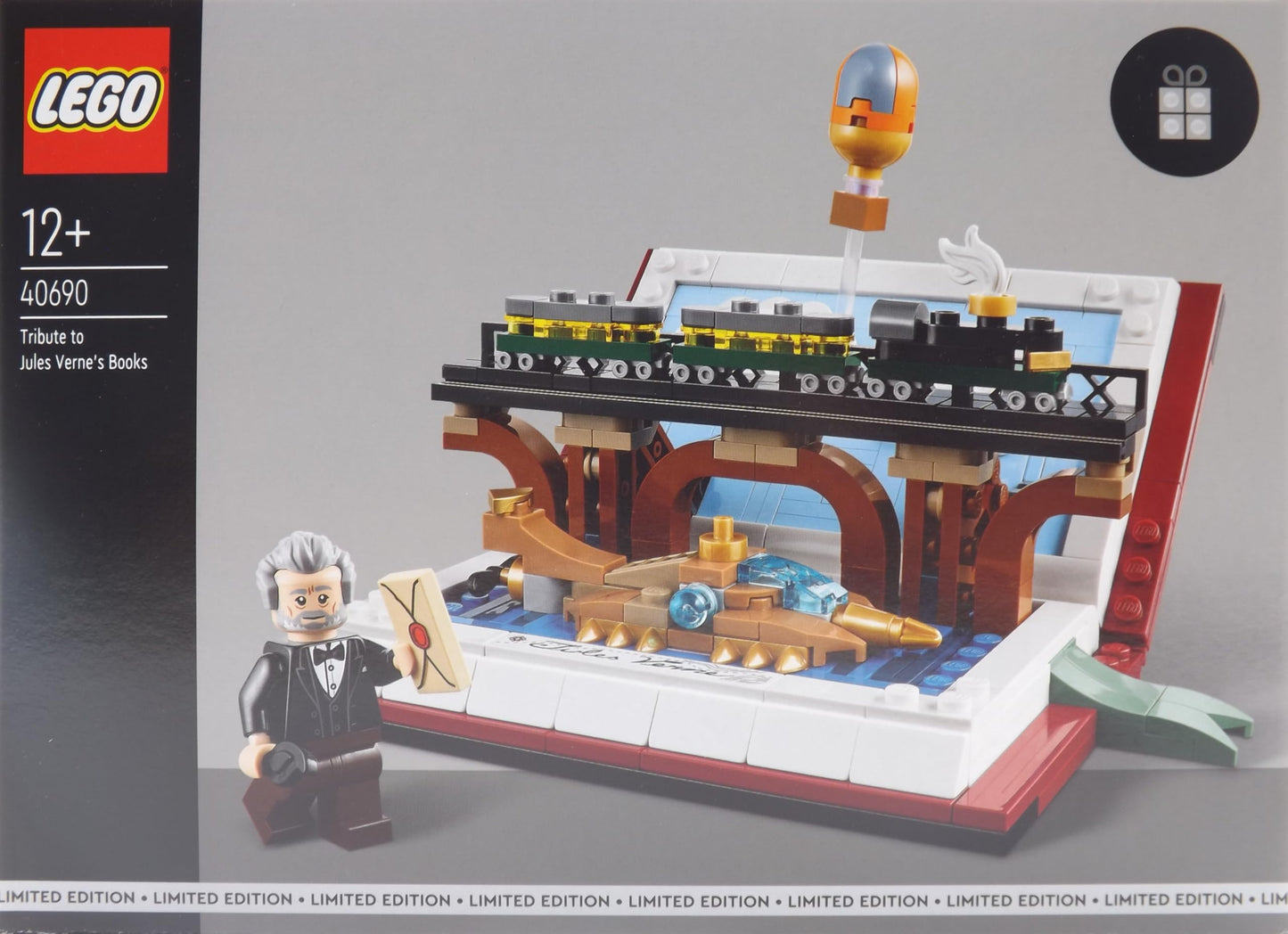 LEGO Jules Verne Tribute: Books Set 40690 | Book-Shaped Display | Creator Imagination Library