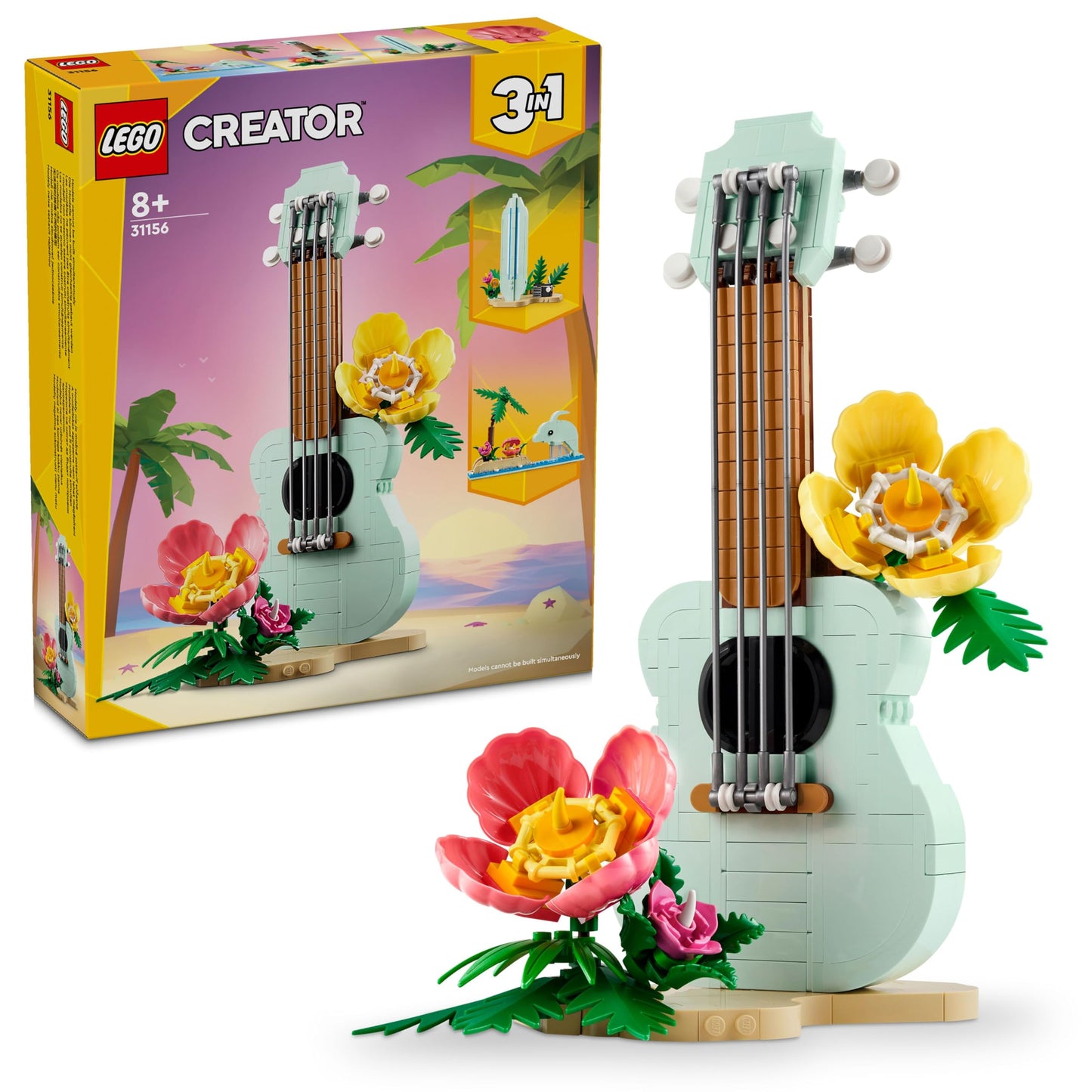 LEGO Creator 3-in-1 31156 Tropical Ukulele – 3 Beach Models to Build and Play