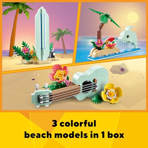 LEGO Creator 3-in-1 31156 Tropical Ukulele – 3 Beach Models to Build and Play