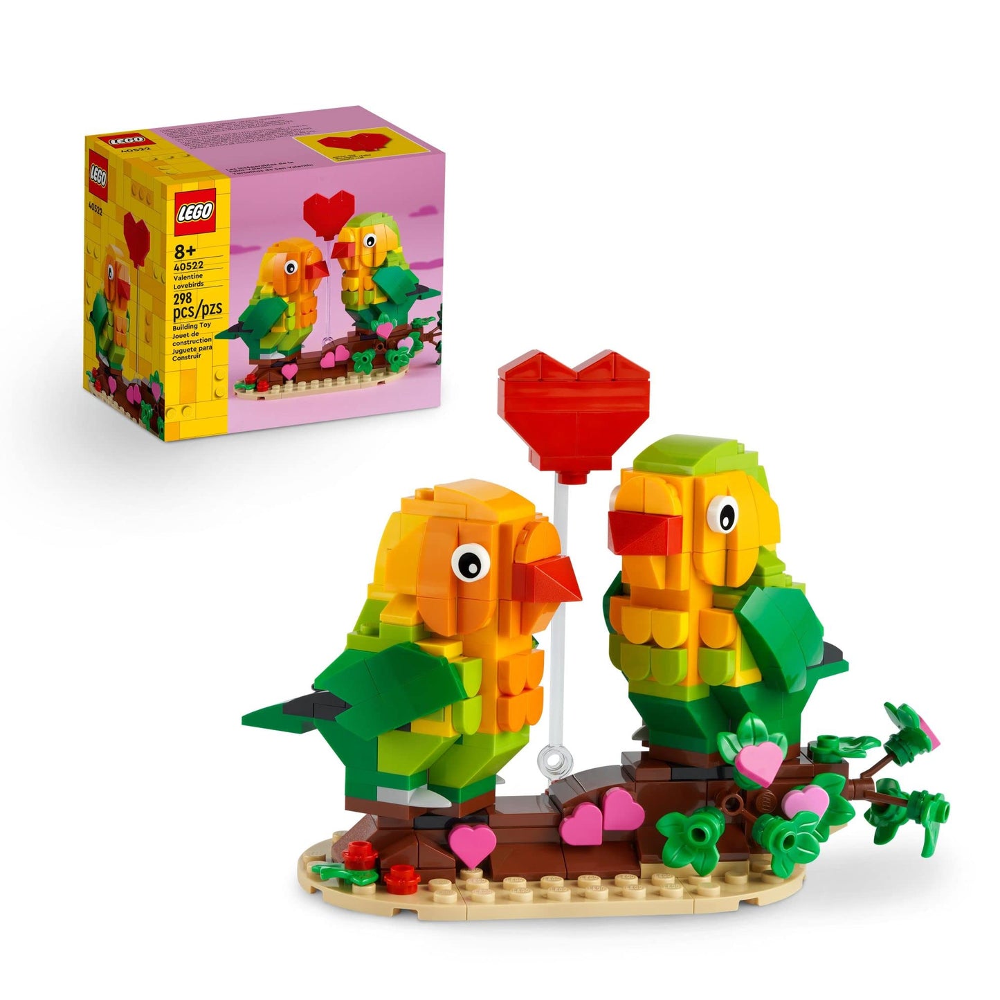 LEGO Valentine Lovebirds 40522 Building Kit – 298 Pieces, Gift for Valentine