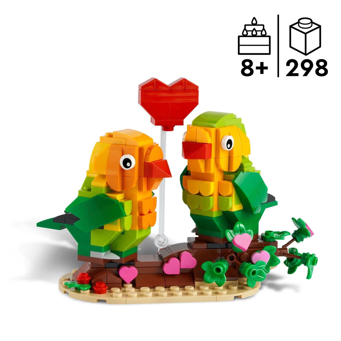 LEGO Valentine Lovebirds 40522 Building Kit – 298 Pieces, Gift for Valentine
