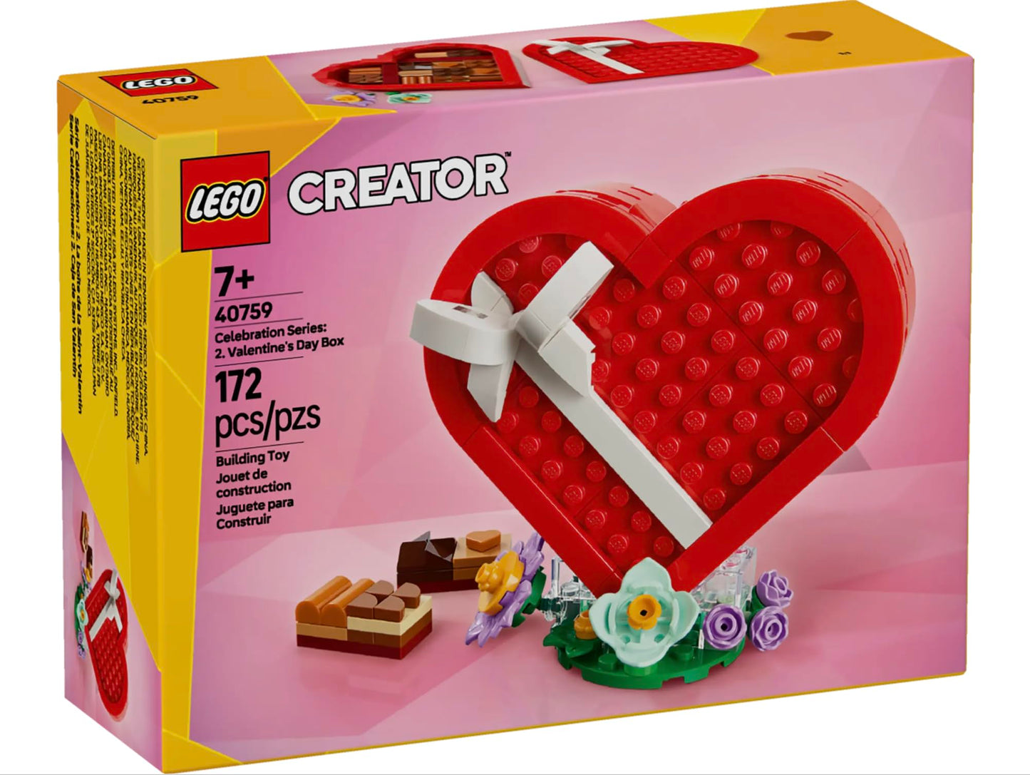 LEGO Creator Celebration Series: Valentine’s Day Box (40759) | 172-Piece Heart-Shaped Gift