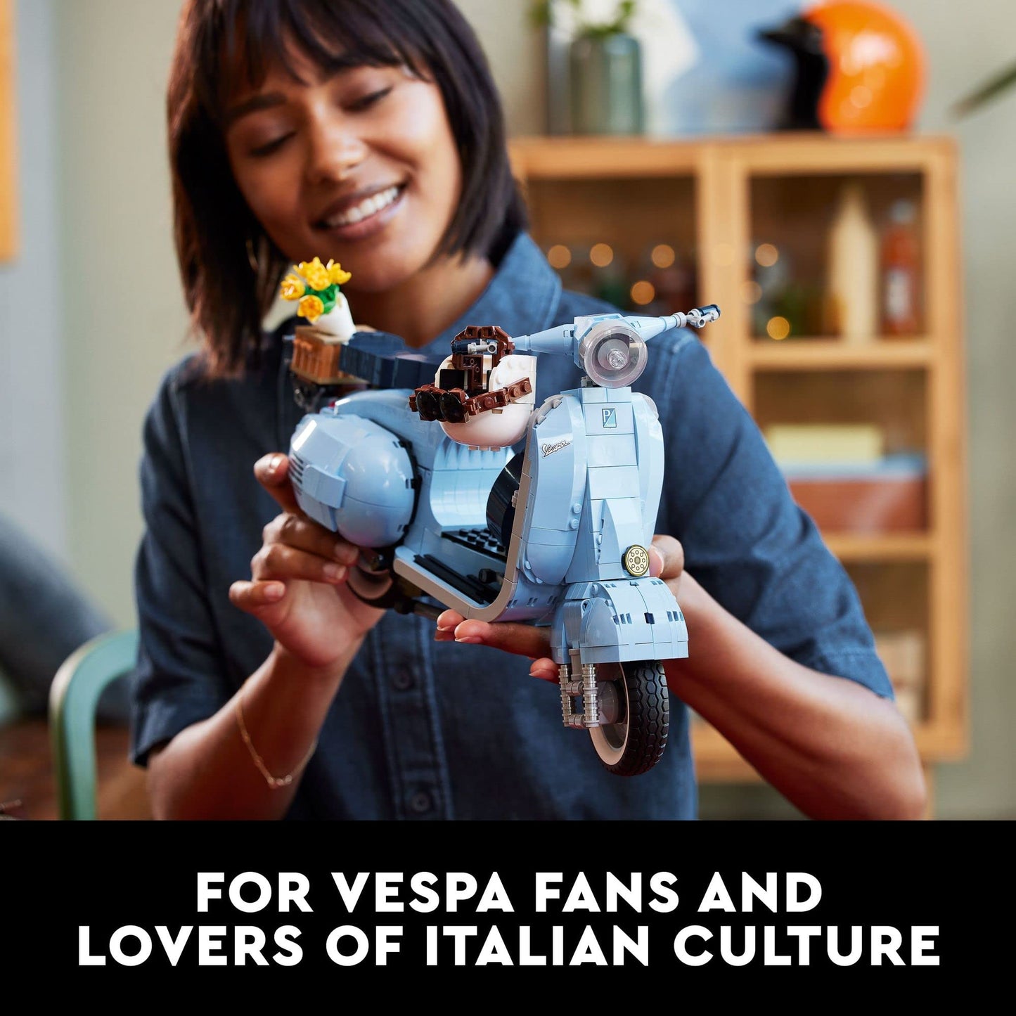LEGO Icons Vespa 125 Model Building Kit (10298) – Vintage Italian Scooter for Adults