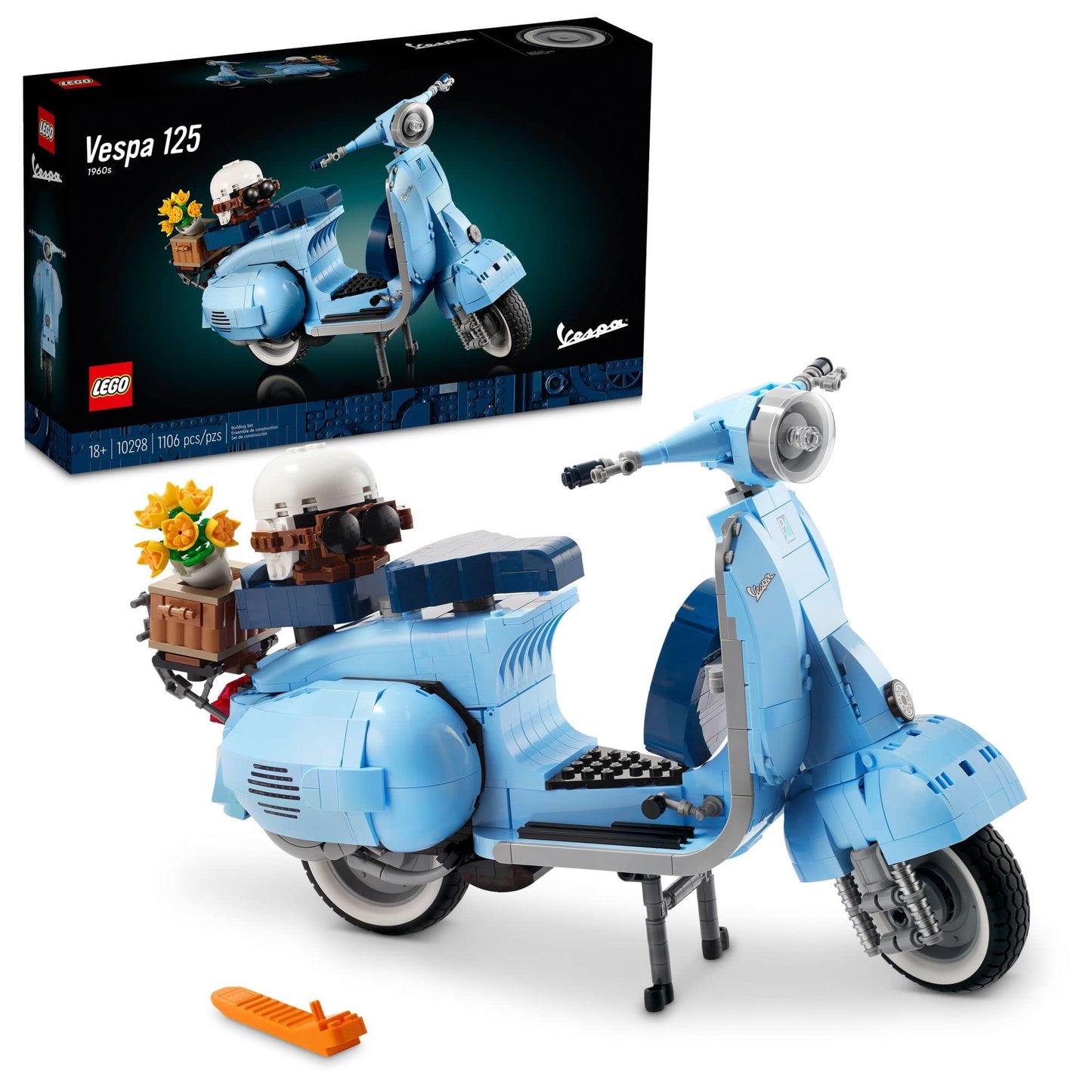 LEGO Icons Vespa 125 Model Building Kit (10298) – Vintage Italian Scooter for Adults