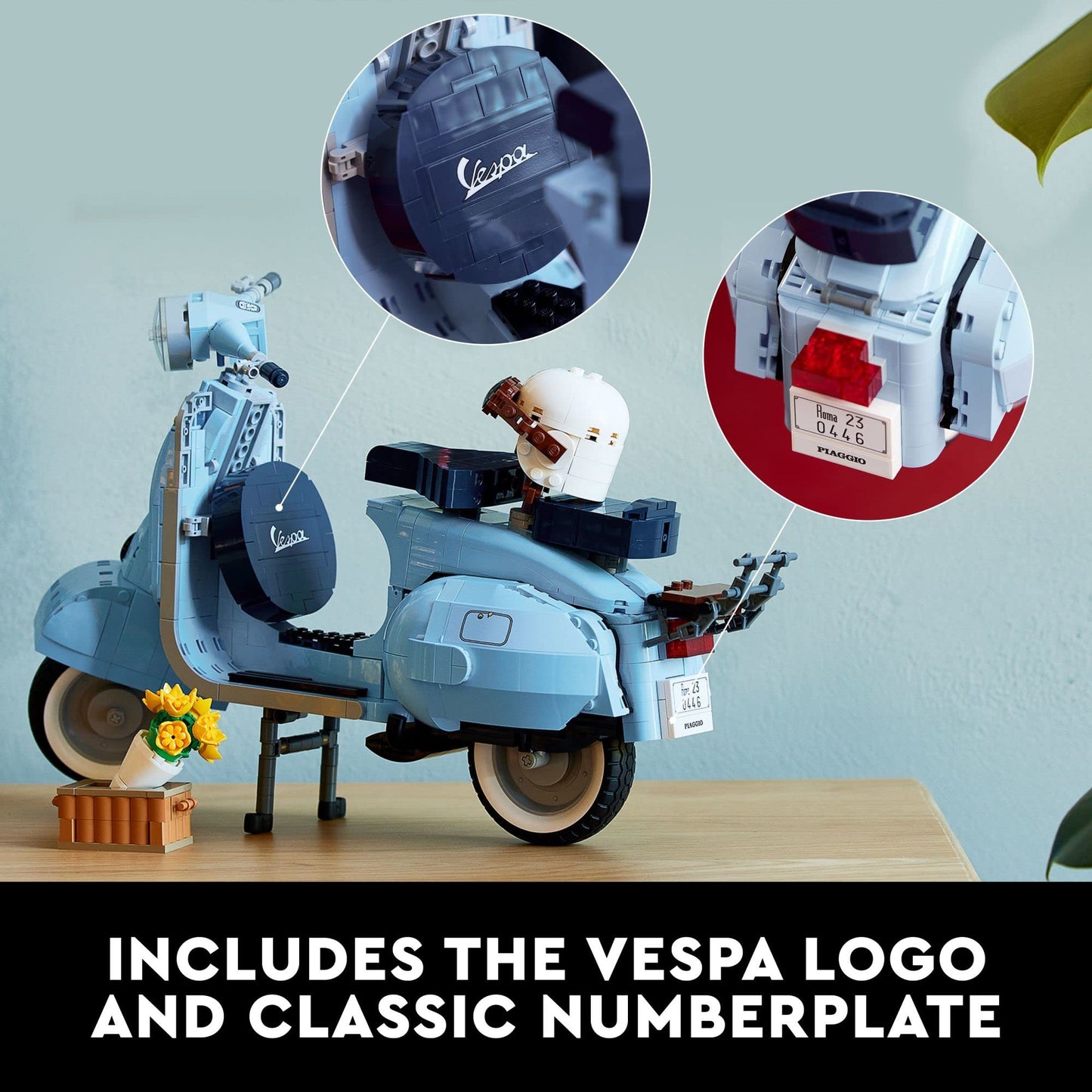 LEGO Icons Vespa 125 Scooter Model (10298) – Premium Display Kit for Adults
