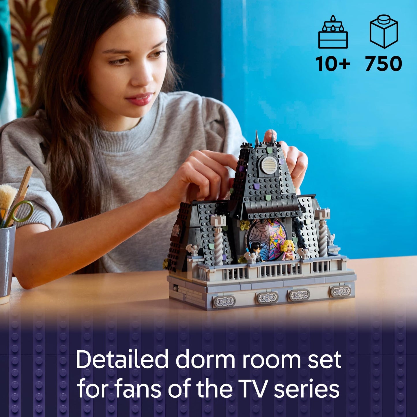 LEGO Wednesday & Enid's Dorm Room Playset 76781 – 750-Piece Building Toy