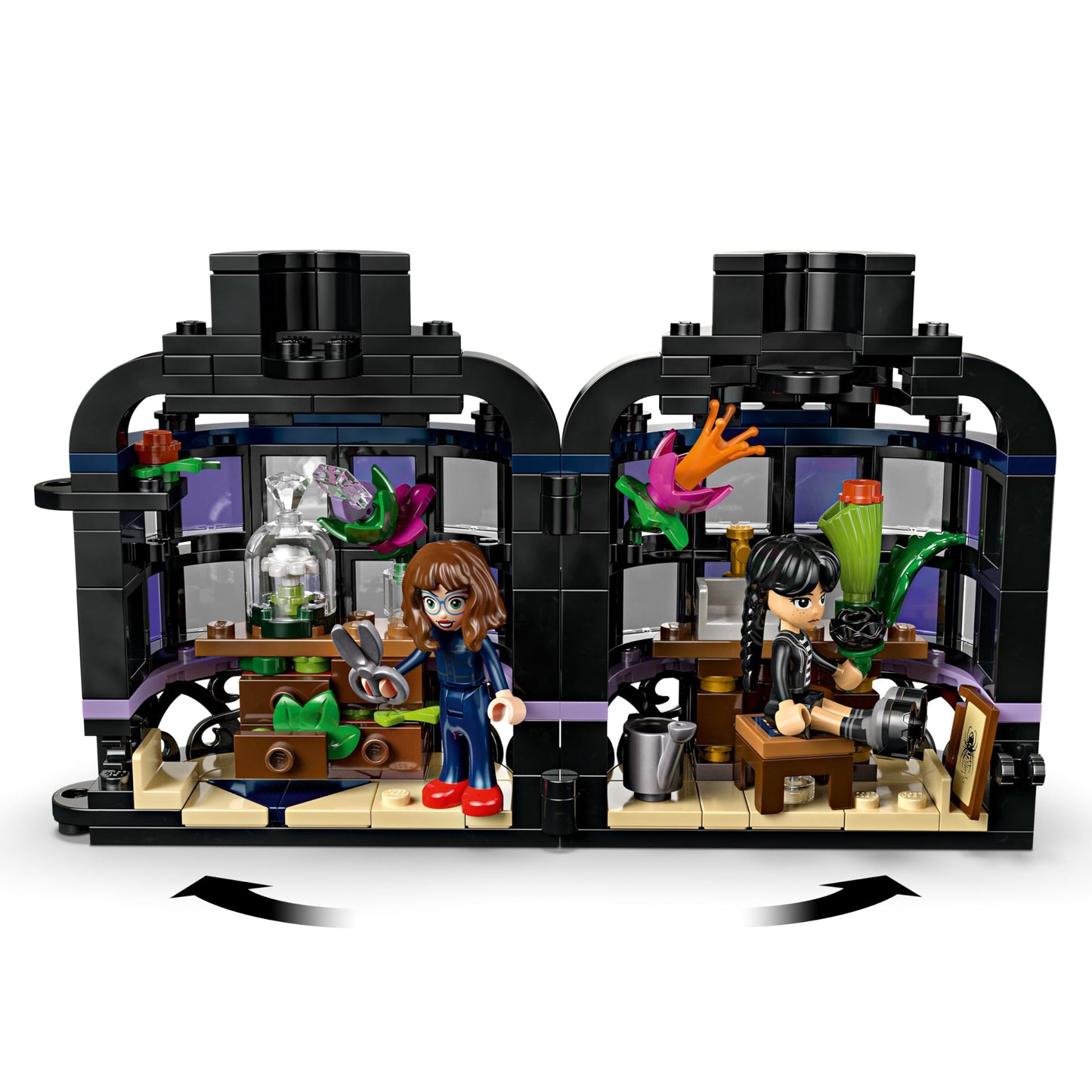 LEGO Wednesday Black Dahlia Flower 76784 – Hidden Nevermore Classroom with Wednesday Addams & Professor Thornhill
