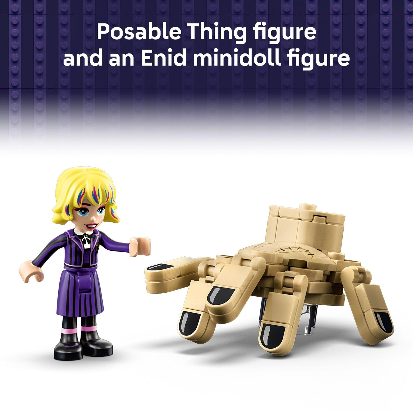 LEGO Wednesday Thing's Apartment Building Toy 76785 – Transforming Trunk Playset with Poseable Thing & Enid Sinclair Minidoll