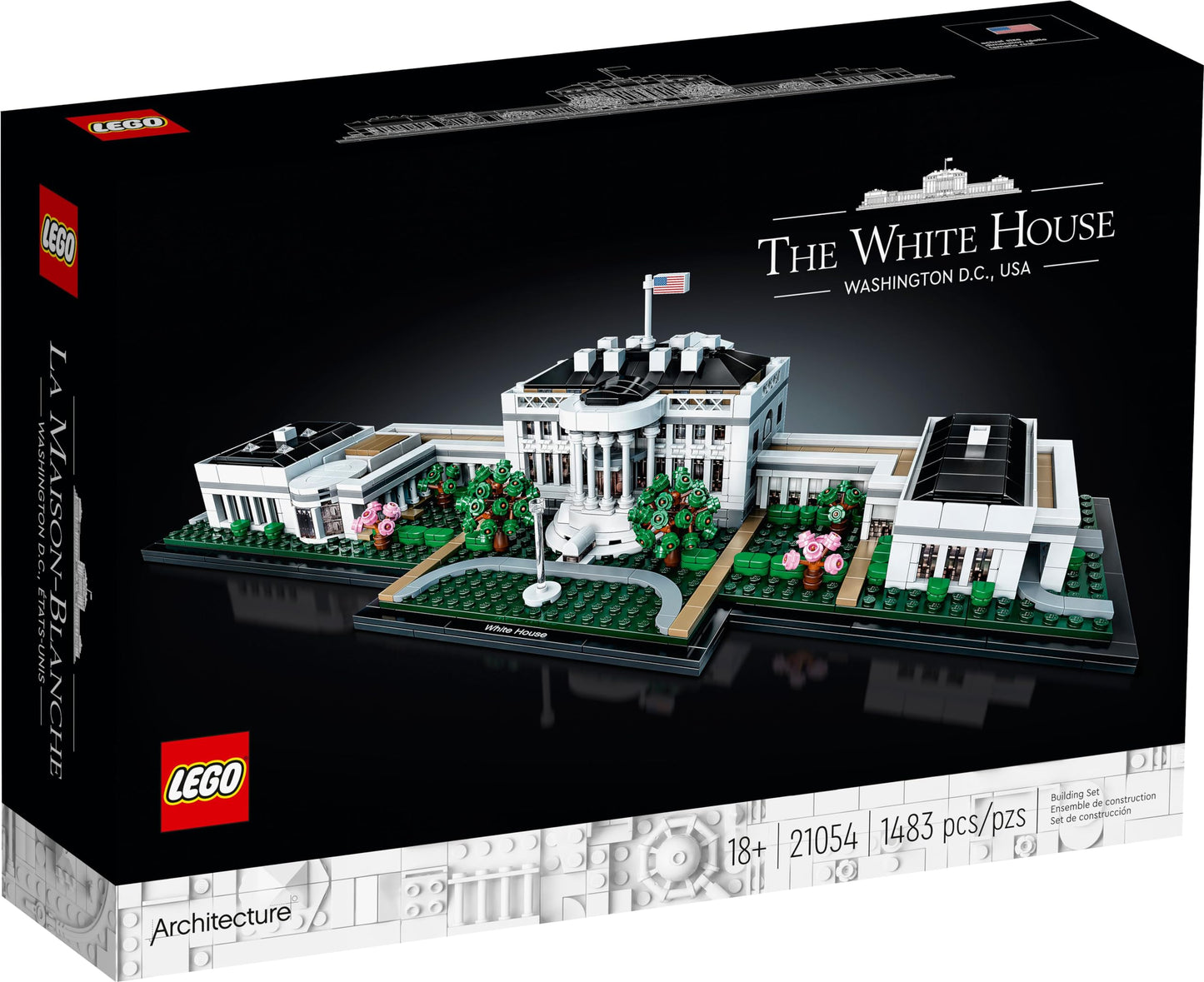 LEGO Architecture 21054 The White House - 1,483-Piece Display Model for Adults & Teens