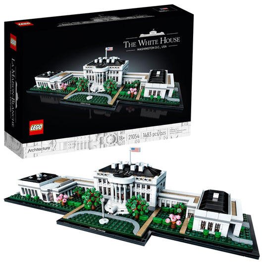 LEGO Architecture 21054 The White House - 1,483-Piece Display Model for Adults & Teens