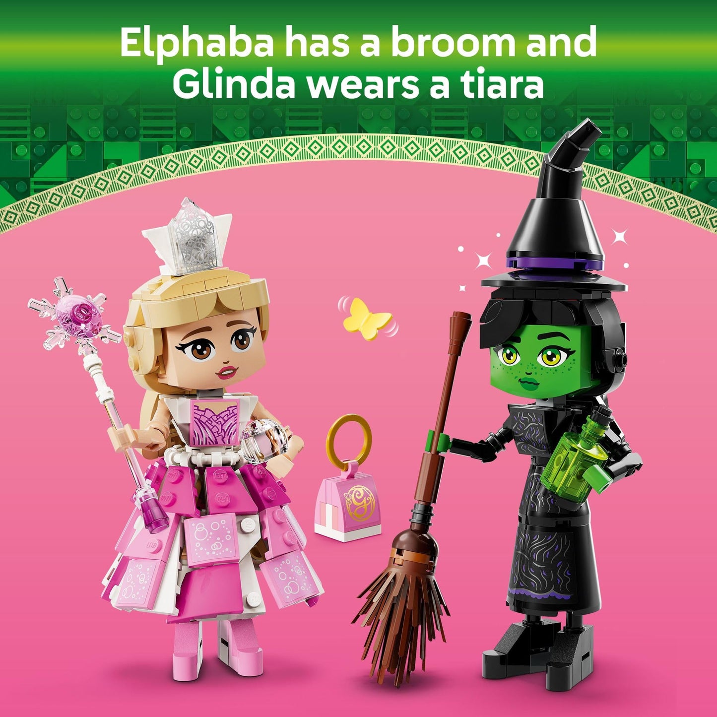 LEGO Wicked Elphaba & Glinda Figures (75682) – Buildable Wicked Dolls