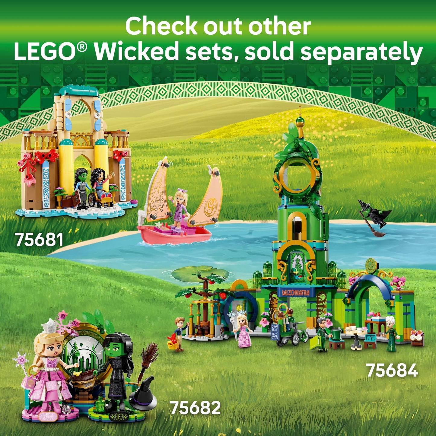LEGO Wicked Glinda & Elphaba's Dormitory (75683) – Buildable Doll House for Kids Aged 8+