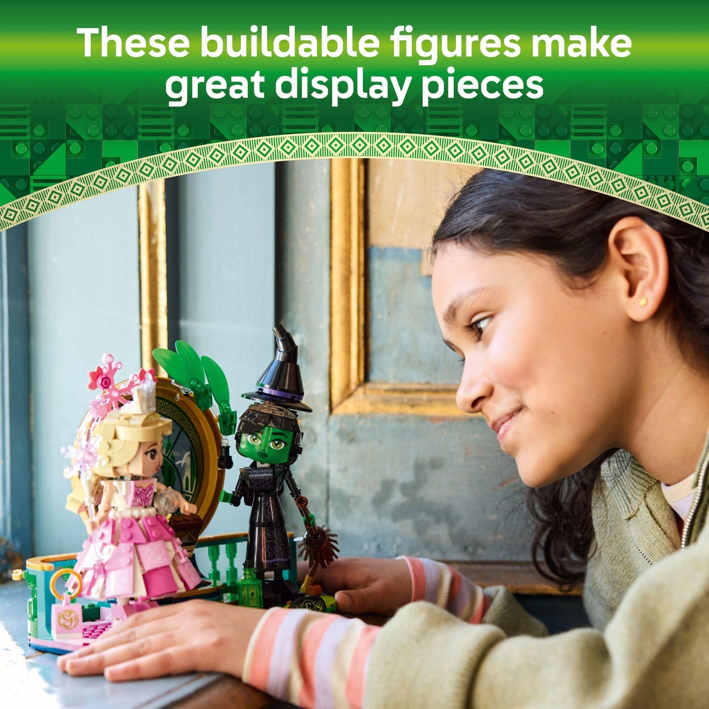 LEGO Wicked Elphaba & Glinda Figures (75682) – Buildable Wicked Dolls