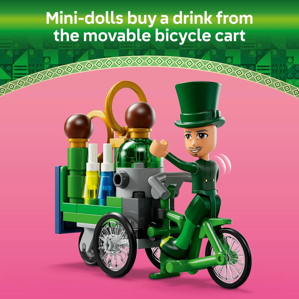 LEGO Wicked Welcome to Emerald City 75684 — Collectible Tower Game with Glinda, Elphaba & 5 Movie Characters