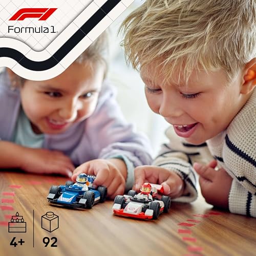 LEGO City 60464 F1 Williams Racing & Haas F1 Race Car Combo | Educational Building Set for Kids 4+