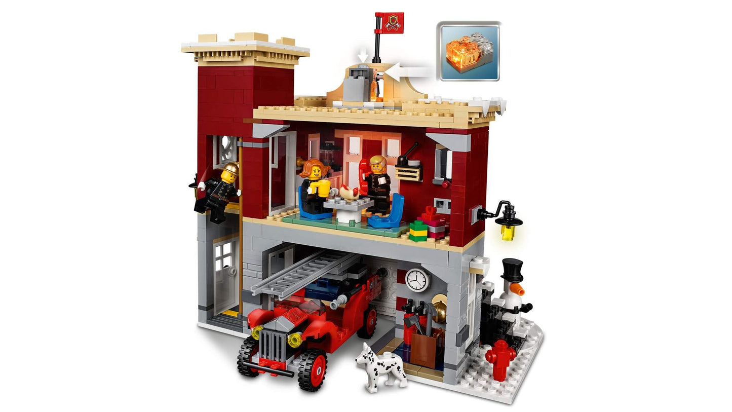 LEGO Creator Expert Winter Village Fire Station 10263 – 1166 Pieces | Festive Building Kit