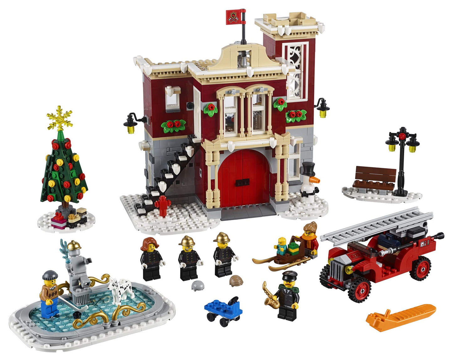 LEGO Creator Expert Winter Village Fire Station 10263 – 1166 Pieces | Festive Building Kit