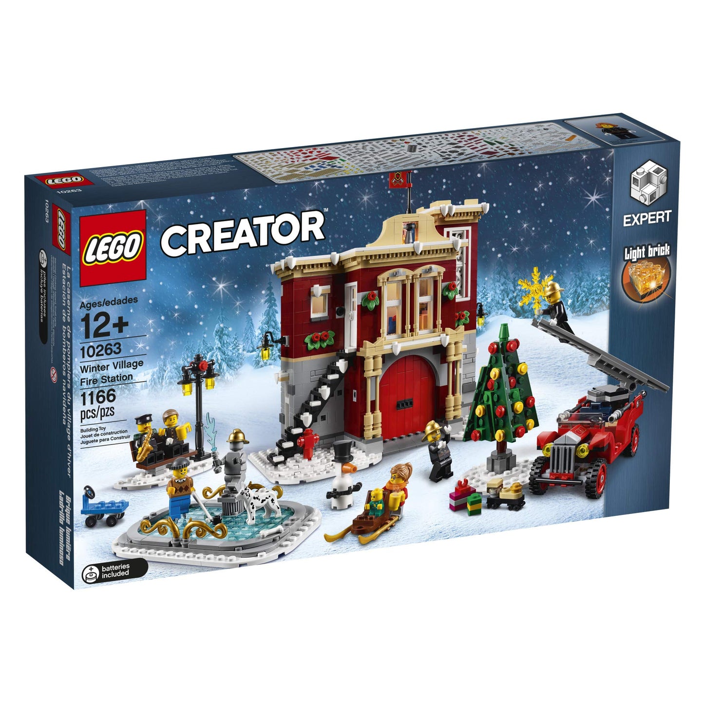 LEGO Creator Expert Winter Village Fire Station 10263 – 1166 Pieces | Festive Building Kit