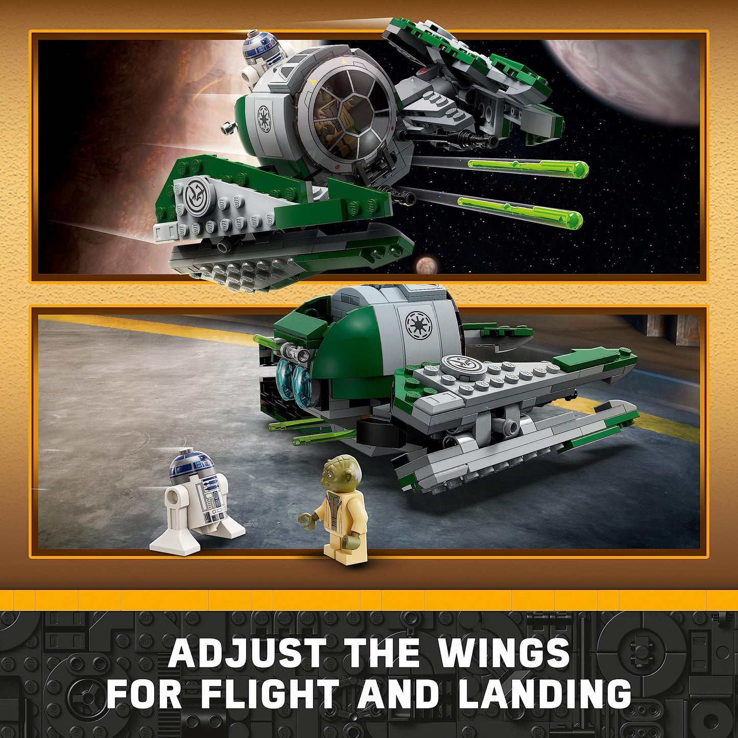 LEGO 75360 Yoda's Jedi Starfighter – The Clone Wars Set with Yoda & R2-D2