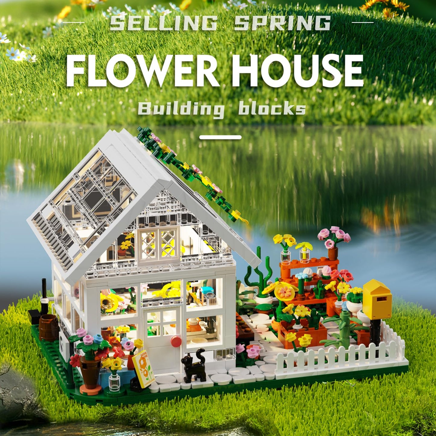 LEGPS YYDS Flower House LED Building Mini Set – City Street View Greenhouse
