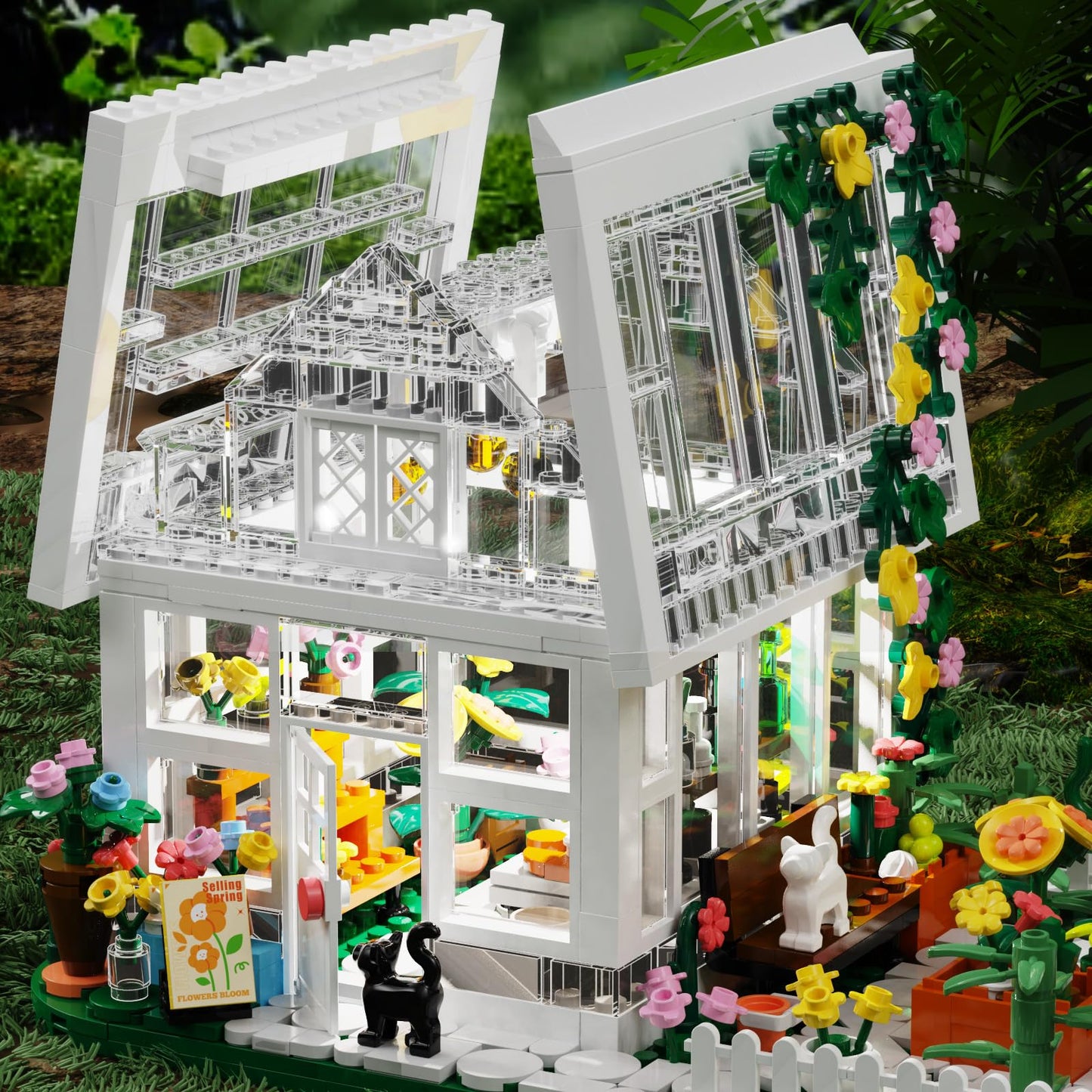 LEGPS YYDS Flower House LED Building Mini Set – City Street View Greenhouse