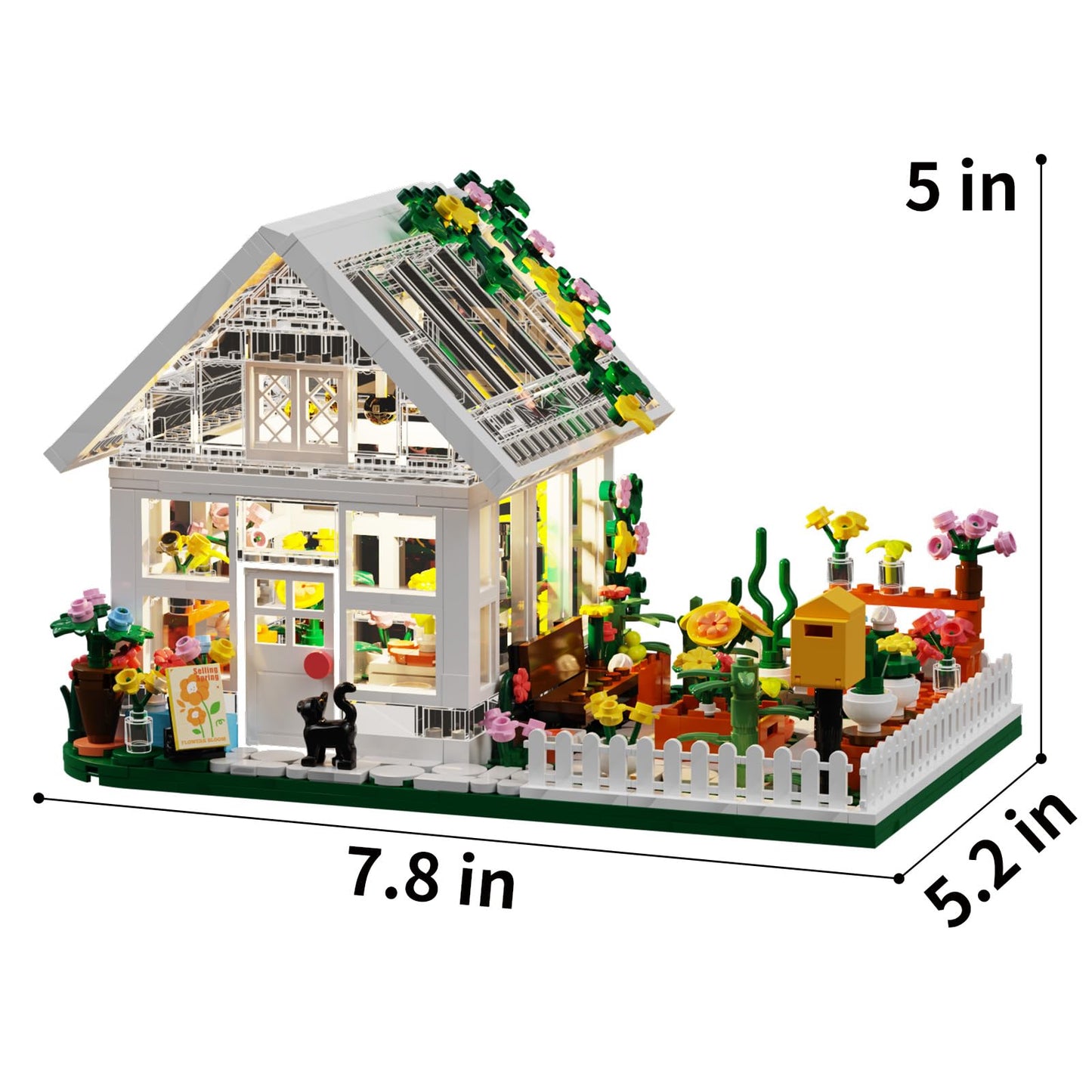 LEGPS YYDS Flower House LED Building Mini Set – City Street View Greenhouse
