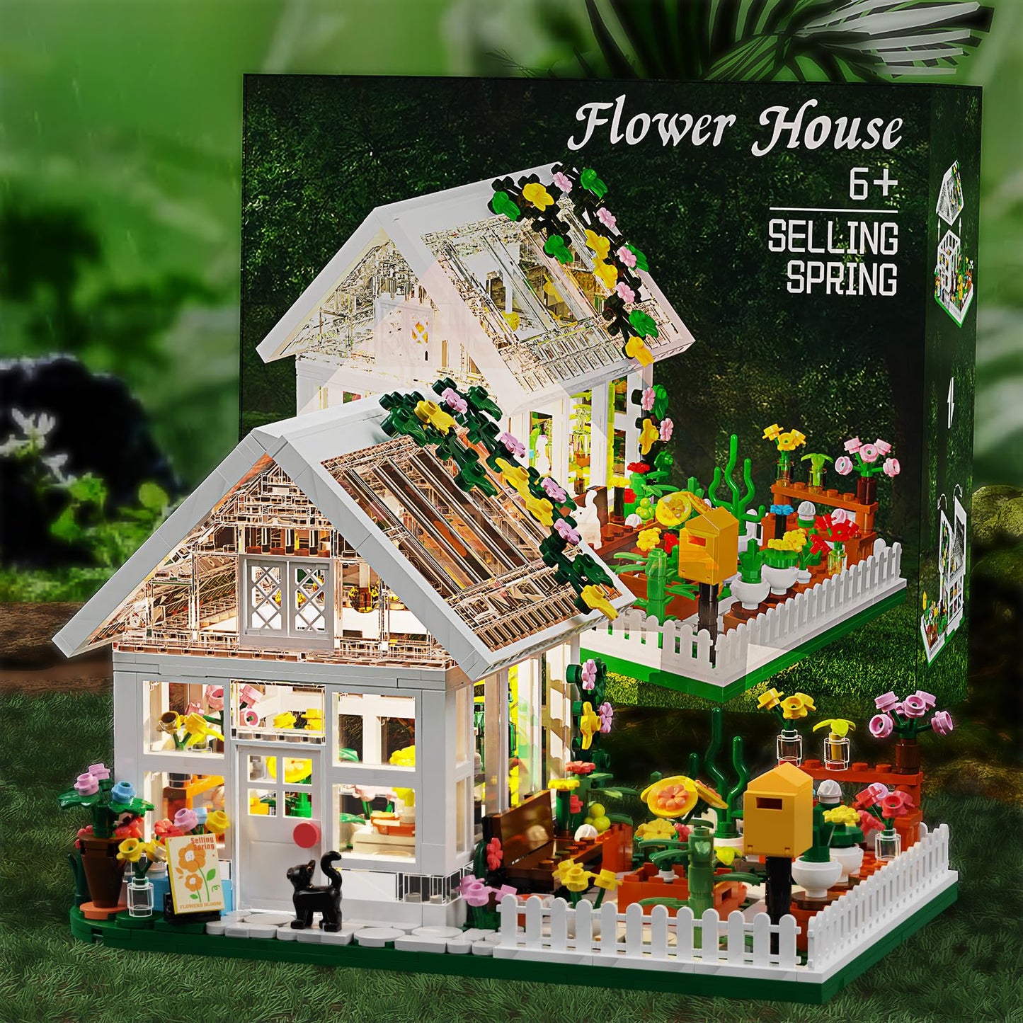LEGPS YYDS Flower House LED Building Mini Set – City Street View Greenhouse