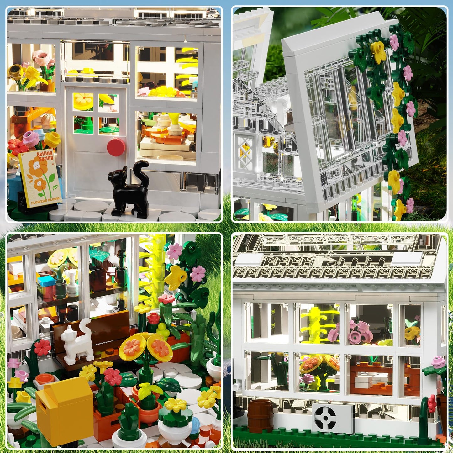 LEGPS YYDS Flower House LED Building Mini Set – City Street View Greenhouse