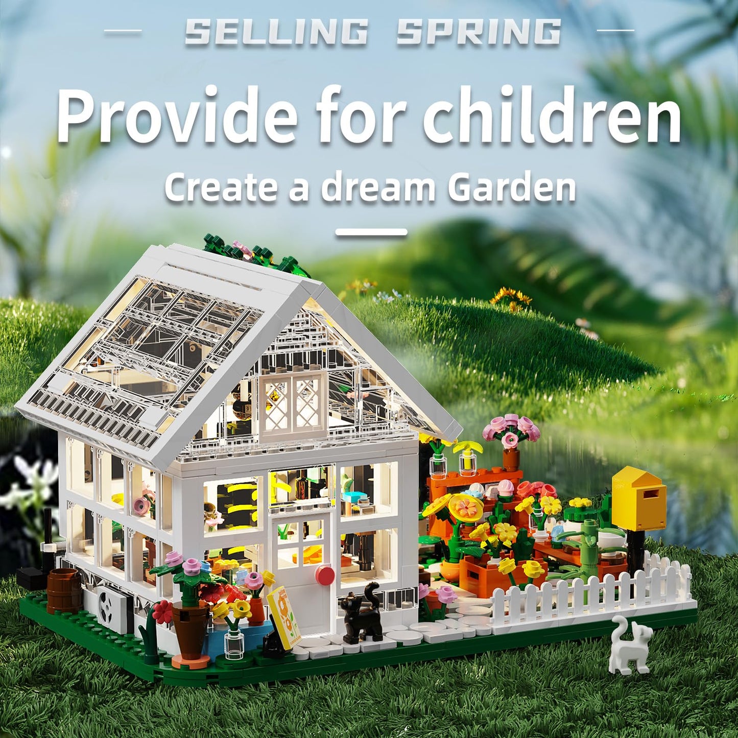 LEGPS YYDS Flower House LED Building Mini Set – City Street View Greenhouse