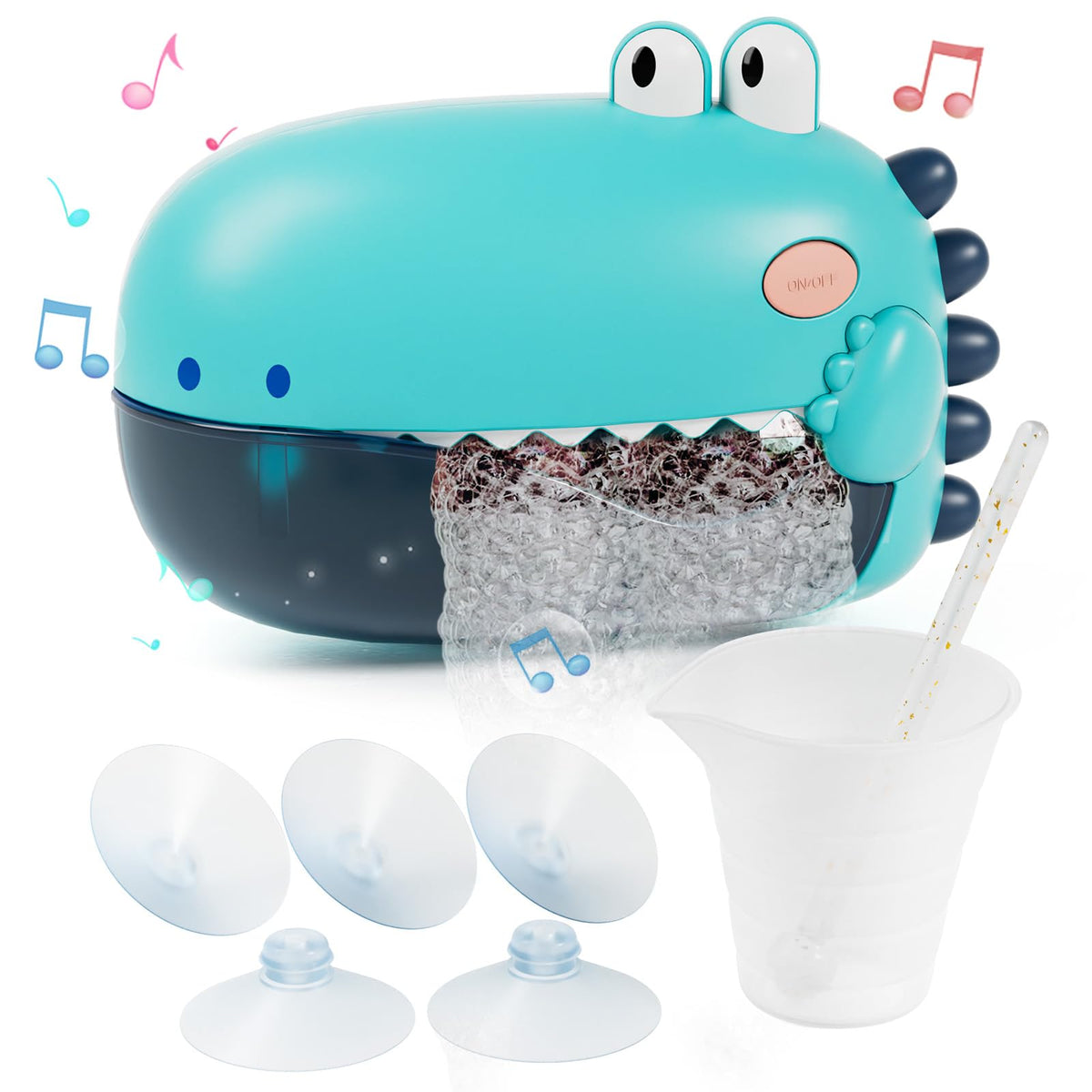 Lehoo Castle Toddler Bath Toys - Dinosaur Bubble Maker for 1-3 Year Olds