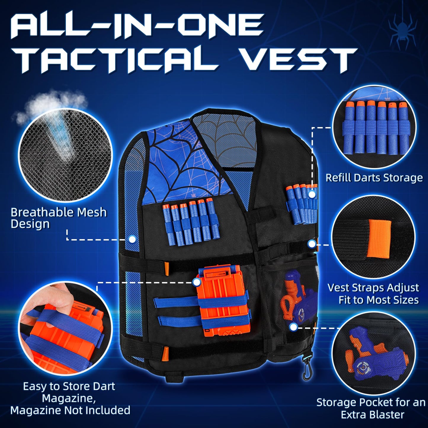 Lehoo Castle Nerf Target – Auto-Reset Shooting Game with Vest & 60 Darts