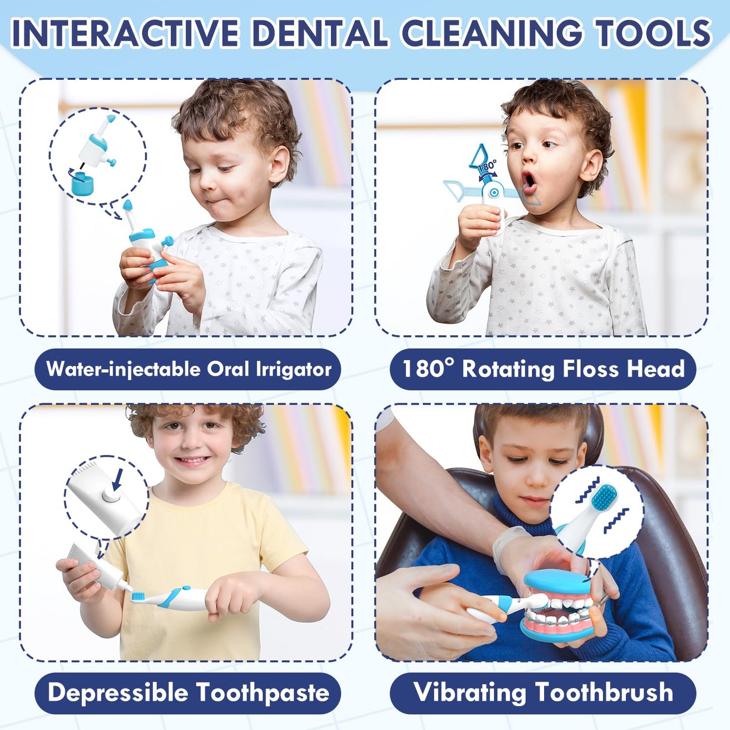 Lehoo Castle Doctor Kit for Toddlers 3-5 – Kids Dentist Play Set