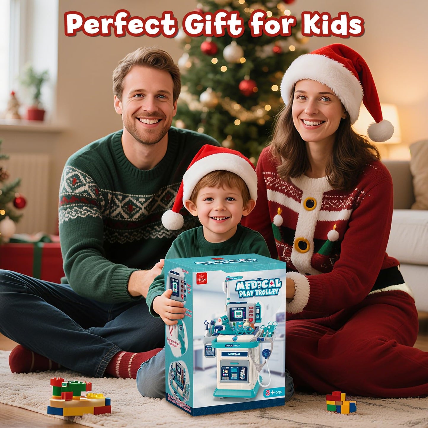 Lehoo Castle Doctor Kit for Toddlers 3-5 | Mobile Cart with Lights & Sound