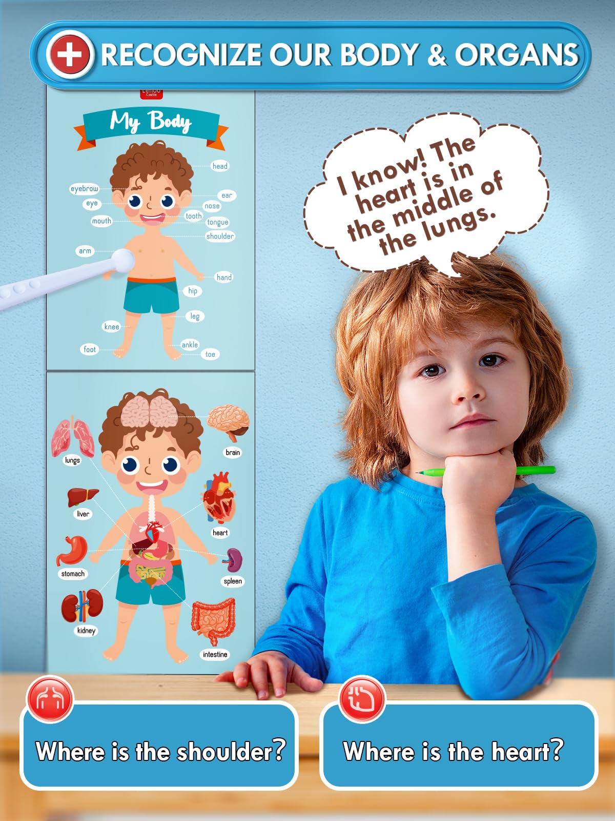 Lehoo Castle Doctor Kit for Toddlers 3-5 | Pretend Play Medical Toys