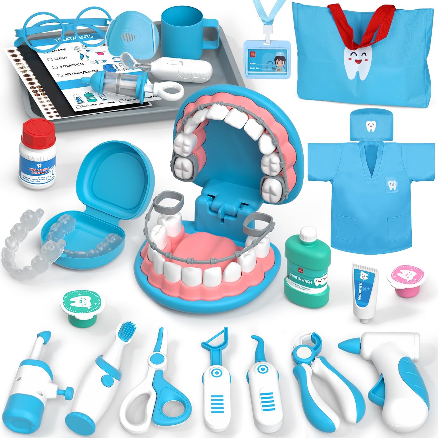 Lehoo Castle Doctor Kit for Toddlers 3-5 – Kids Dentist Play Set