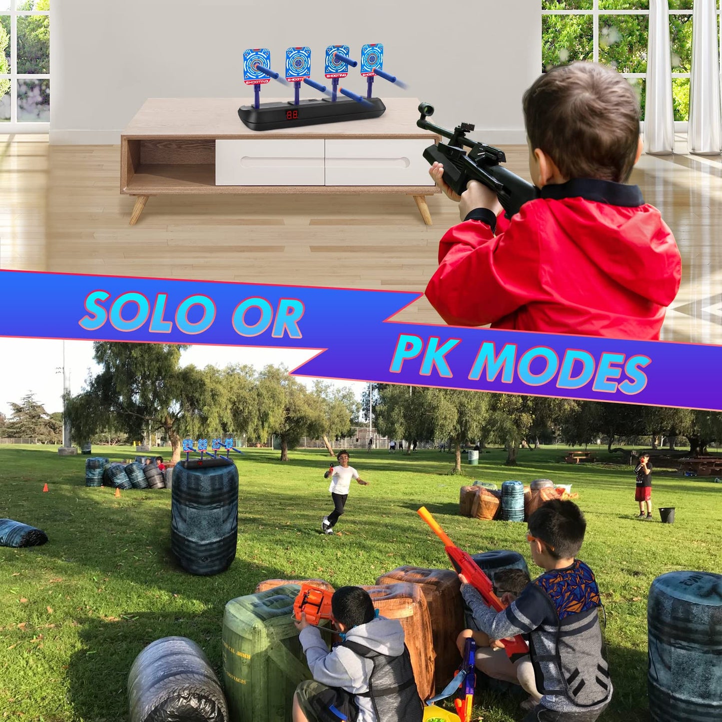 Lehoo Castle Nerf Target Set with Vest – Interactive Practice for Kids 3–13