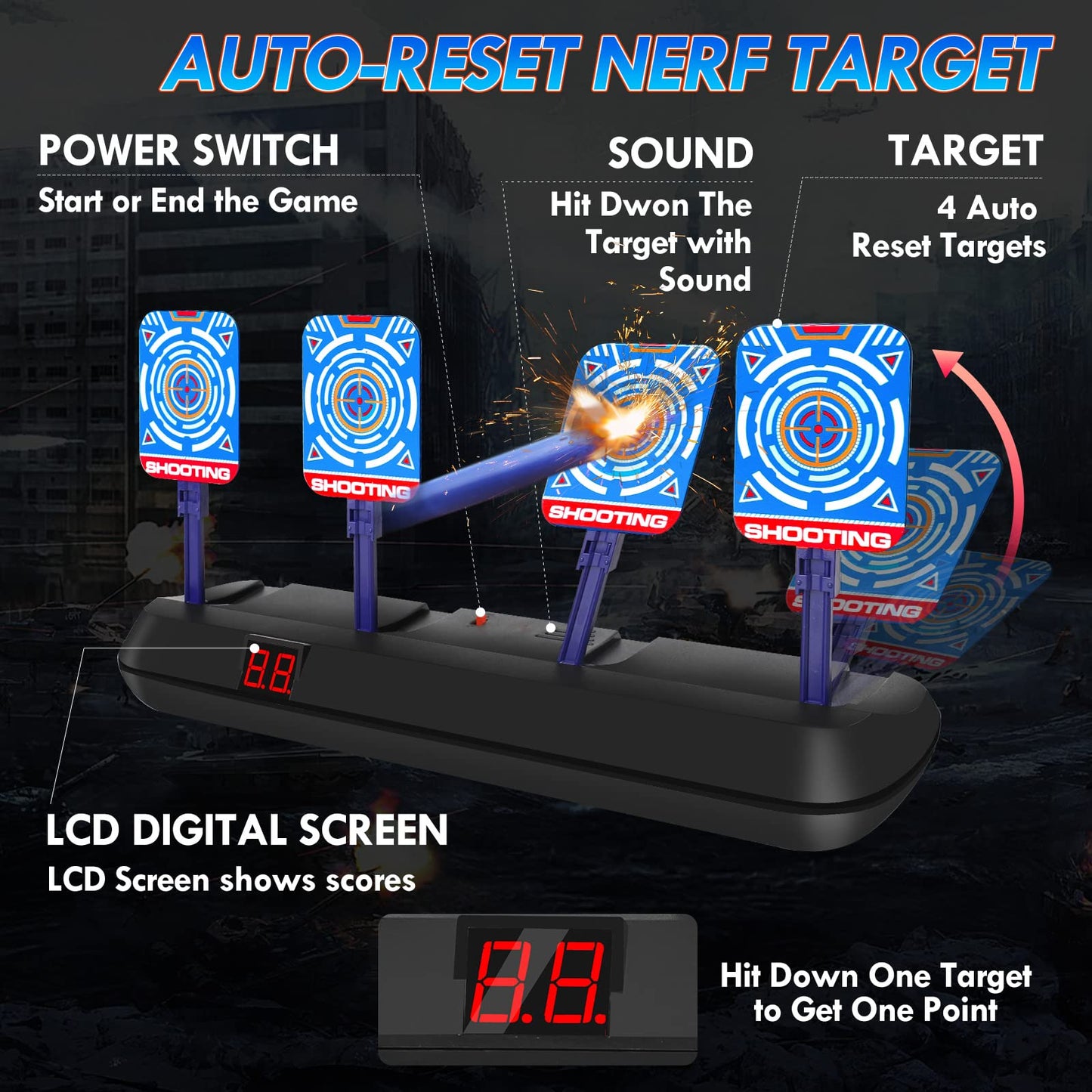 Lehoo Castle Nerf Target Set with Vest – Interactive Practice for Kids 3–13