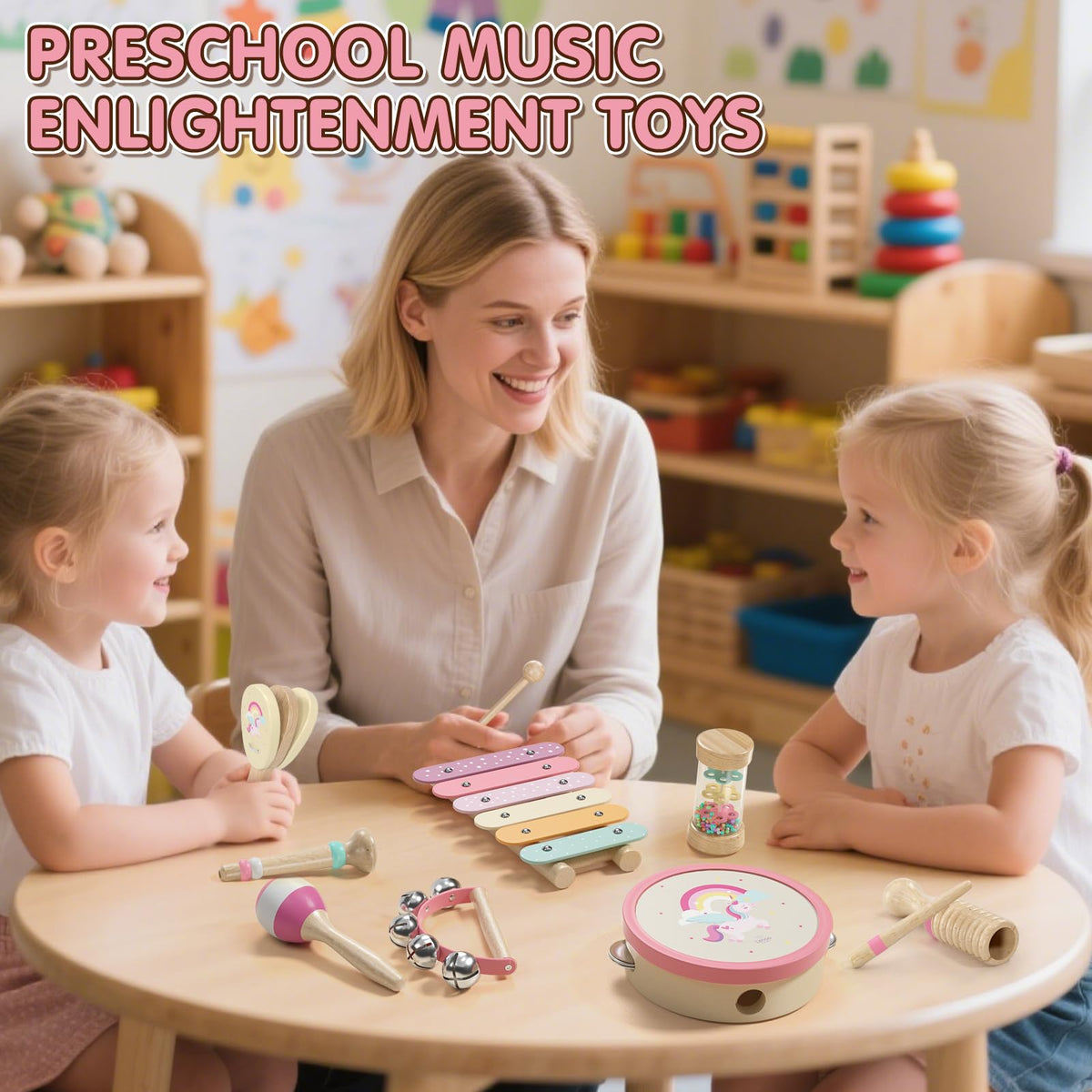 Lehoo Castle Baby Musical Instruments for Toddlers 1-3 — Montessori Wood Toys