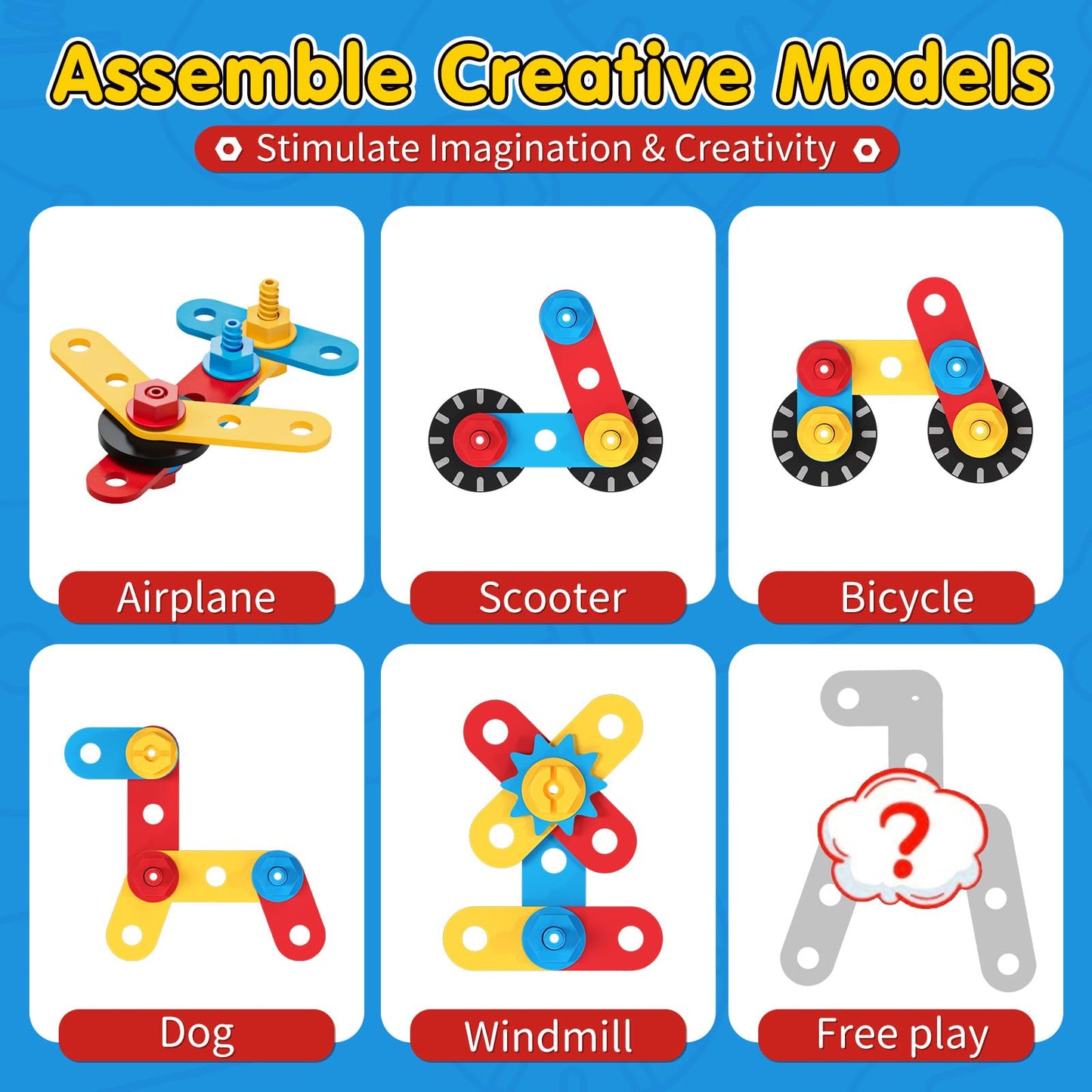 Lehoo Castle Montessori Kids Tool Set – Wooden Toddler Tool Bench for Ages 2-4 | STEM Pretend Play