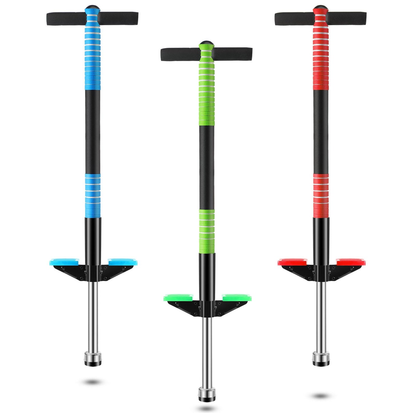 Leitee 3-Pcs Pogo Stick for Kids 6+ | Soft Foam Jump Sticks 40-80 lbs | Outdoor Activity
