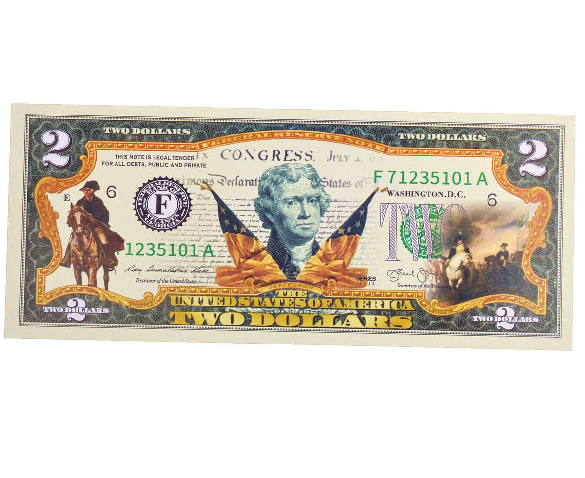 LEKA NEIL 250th Anniversary 2 Dollar Bill — Uncirculated Independence Day Collectible