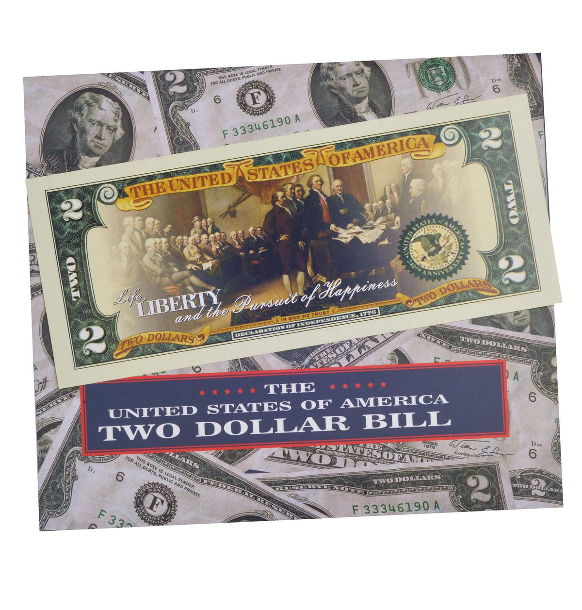 LEKA NEIL 250th Anniversary 2 Dollar Bill — Uncirculated Independence Day Collectible