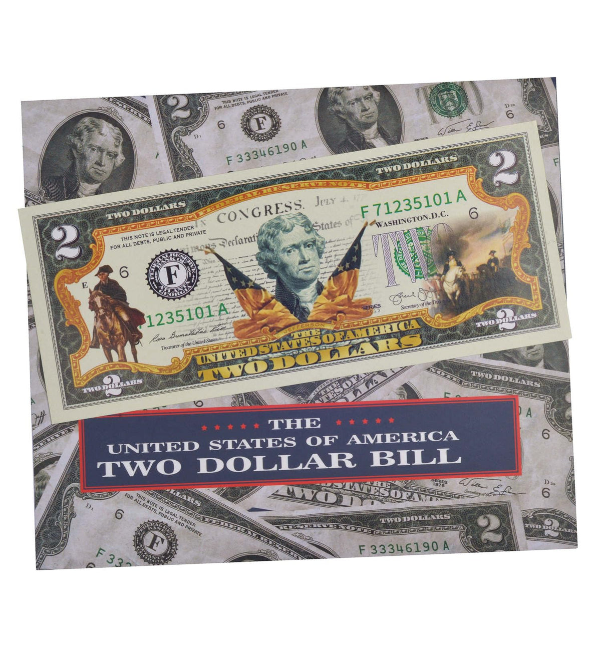 LEKA NEIL 250th Anniversary 2 Dollar Bill — Uncirculated Independence Day Collectible