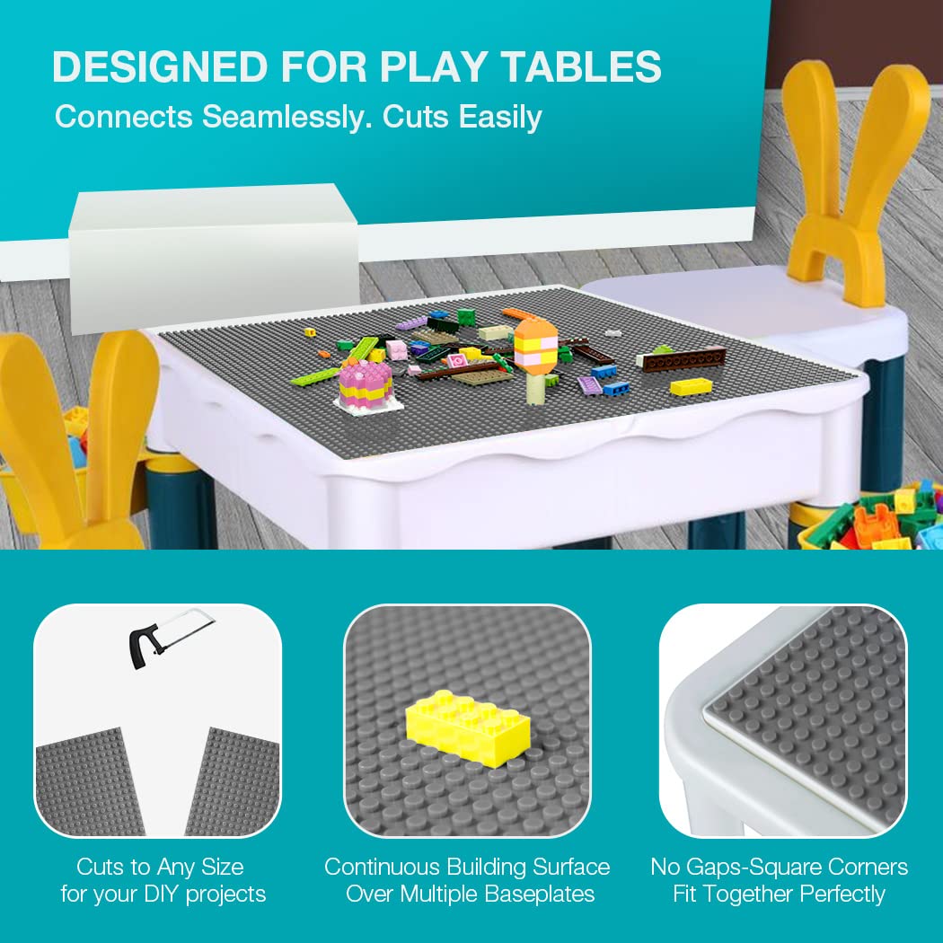 Lekebaby 8 Pack Classic Baseplates – 10x10 Building Boards, 100% Compatible with Major Brands