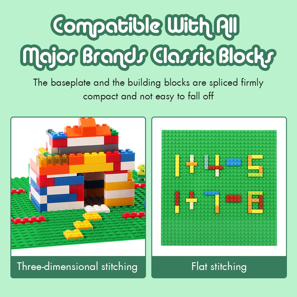 Lekebaby Classic Baseplates 10x10 – 12 Pack, Compatible with Major Brands