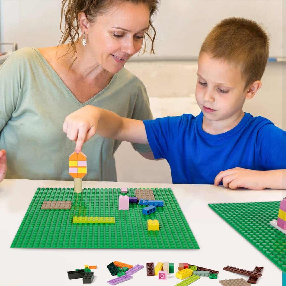Lekebaby Classic Baseplates 10x10 – 12 Pack, Compatible with Major Brands