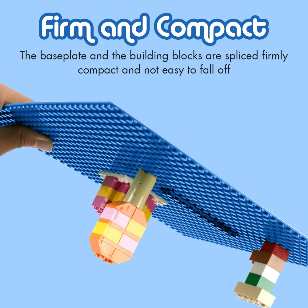 Lekebaby Classic Baseplates 10x10 Blue – 6 Pack, Compatible with Major Brands