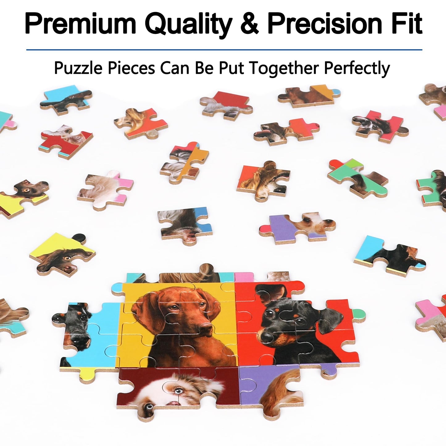 LELEMON 100-Piece Dog Puzzle for Kids 4-8 – Metal Box Educational Jigsaw Toy